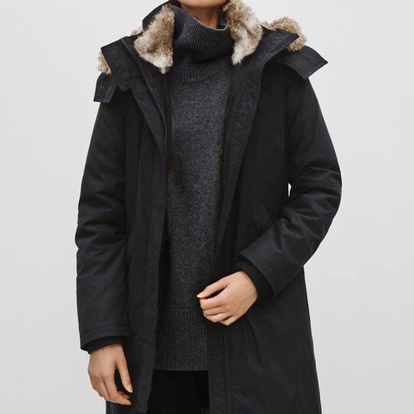 Babaton Women's XXS Oskar Parka Black Goose Down - Picture 2 of 9